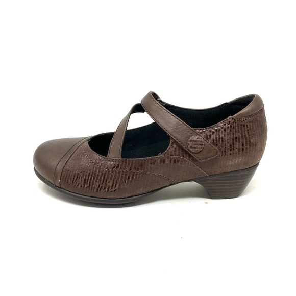 Aravon Portia Mary Jane Shoes Brown Multi 6.5 | Comfort Leather Dress Pumps NIB - Picture 1 of 7